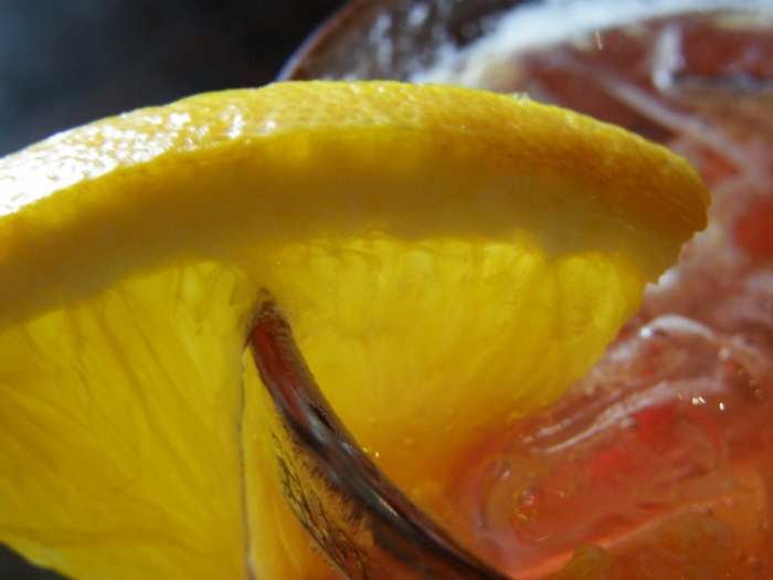 Sometimes the best garnishes are the simplest. If you don't have any oranges or cherries for the whiskey sour recipe listed above, I recommend slicing up an extra lemon. Pop a wedge on the edge of each glass and you're golden.