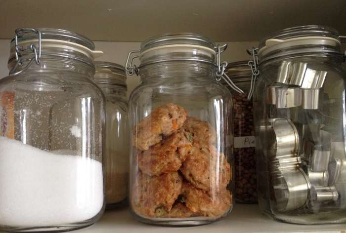 We store all kinds of things in our jars, including sea salt, homemade scones, and even my cookie cutter collection!