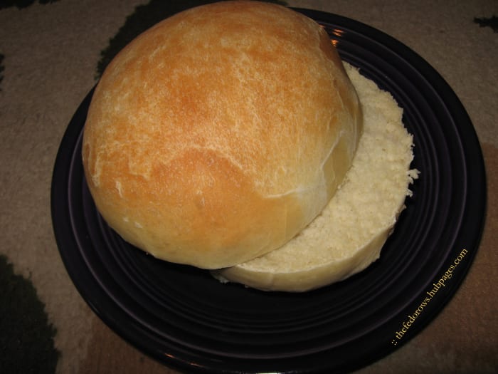 Finished Bun Ready to Serve: Homemade hamburger buns are sturdy, easy to make, and taste delicious!