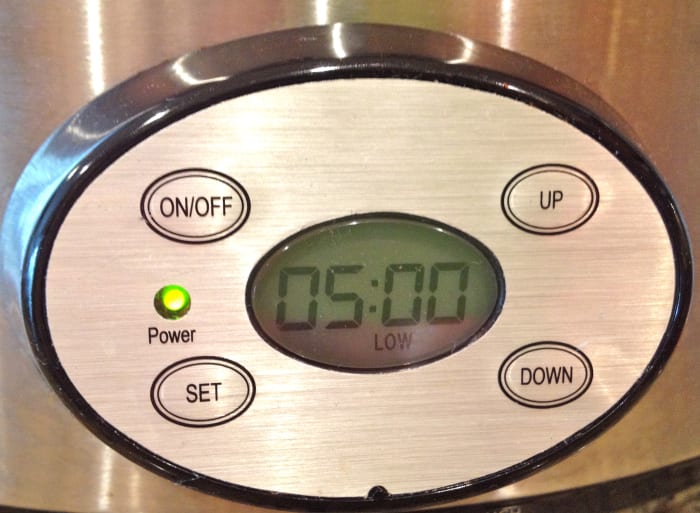 Cook on low for about 5 hours. Add an additional hour or two if you made the recipe the night before and refrigerated it overnight.