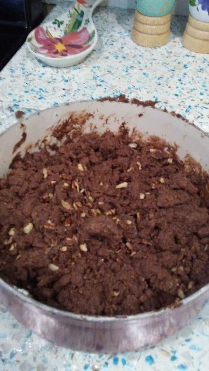 You need 2 cups all-purpose flour, 1/2 cups finely chopped nuts, and 1 teaspoon vanilla extract.