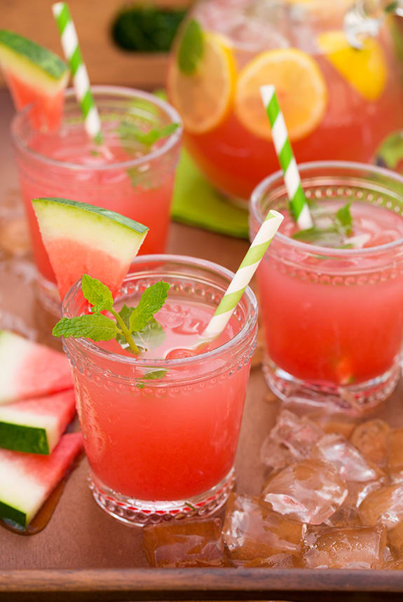 NonAlcoholic and Alcoholic Watermelon Drink Recipes for Summer