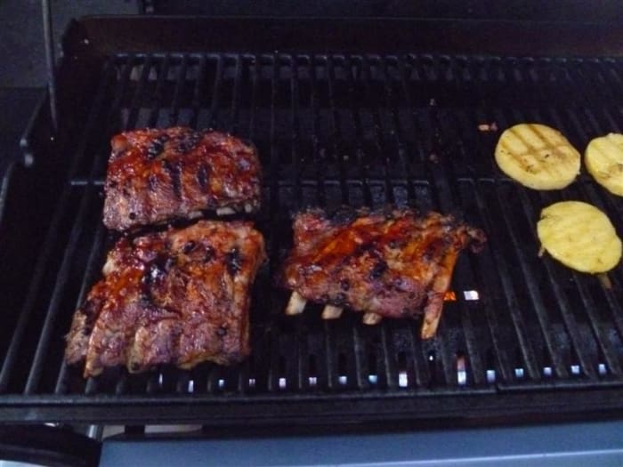 Caramelized and crusted with bbq sauce, these ribs are ready to be pulled off the bbq. I'll bet your mouth is watering, isn't it?