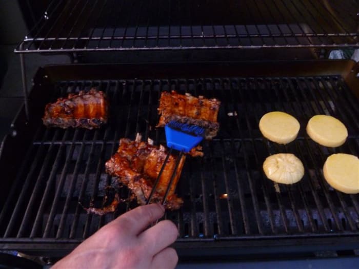 Now, slather on your favorite bbq sauce and in 15-20 minutes, they'll be ready to serve.