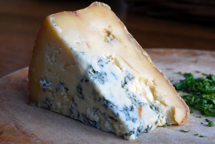 Stilton Cheese contains penicillin. So do Roquefort, Danish Blue, Gorgonzola, and a few other cheeses.