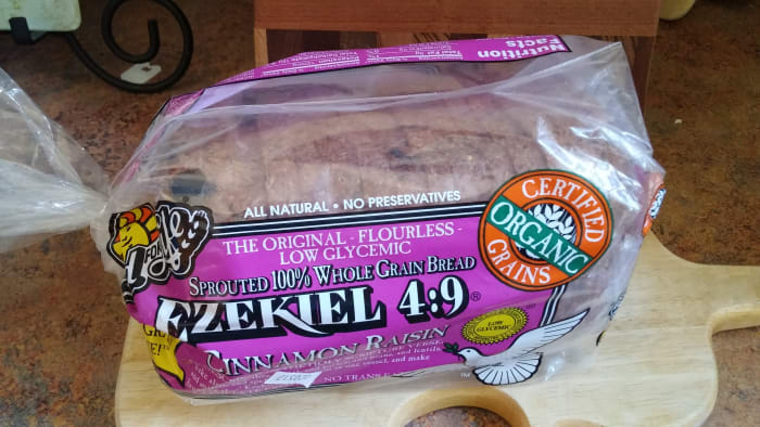 Ezekial 4:9 cinnamon raisin bread is my favorite gluten-free, sprouted grain bread.