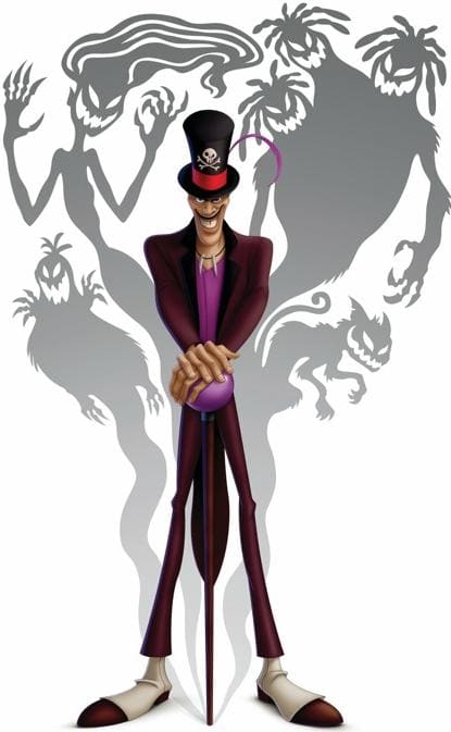 Dr. Facilier might be a newer Disney villain, but he certainly isn't lacking in the "creep" department.