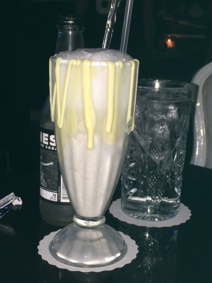 Has an almost cotton candy like flavor. The white chocolate drizzle was hardened and unfortunately this made it difficult to taste it alongside the drink.