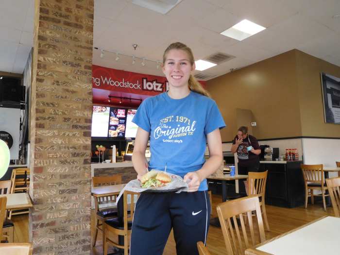This is Katherine from Schlotsky's Deli who delivered my turkey sandwich, and ate free for on HER birthday in 2016!