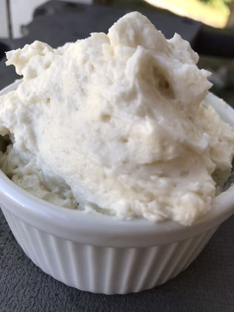The frosting is ready to use at this point; it's perfect for a classic red velvet cake, or just as fabulous on an old fashioned chocolate cake.