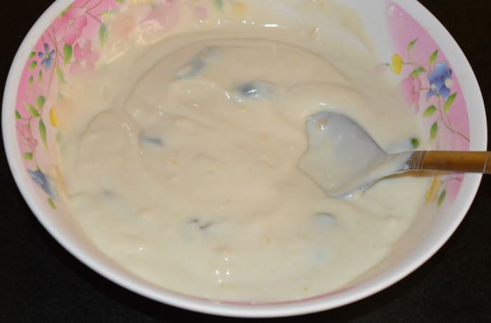 Step two: Mix well with your fingers to form a smooth mixture. Add water if required to adjust the consistency. This chutney should be as thick as dosa batter.