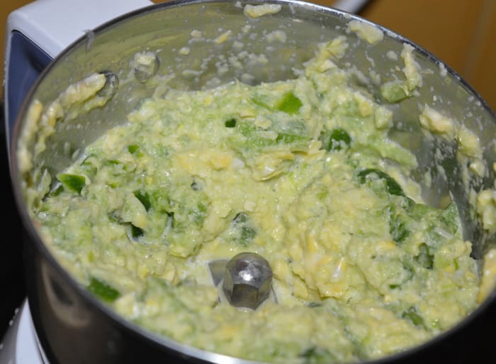 I added chopped capsicum and pulsed the mixer once. This step is not mandatory if you have finely chopped capsicum.