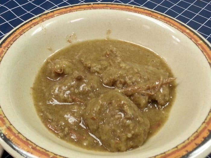 These are Liver Nips from Shealy's BBQ in Batesburg-Leesville, SC. This is how I remember Granny's liver dumplings looking.