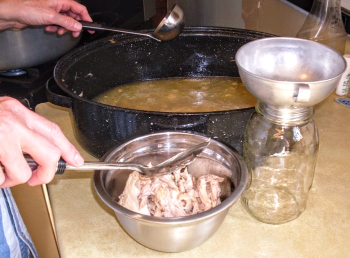 If your last jar will not be quite full, simply tuck it in the refrigerator or freezer for an upcoming meal, with or without broth.
