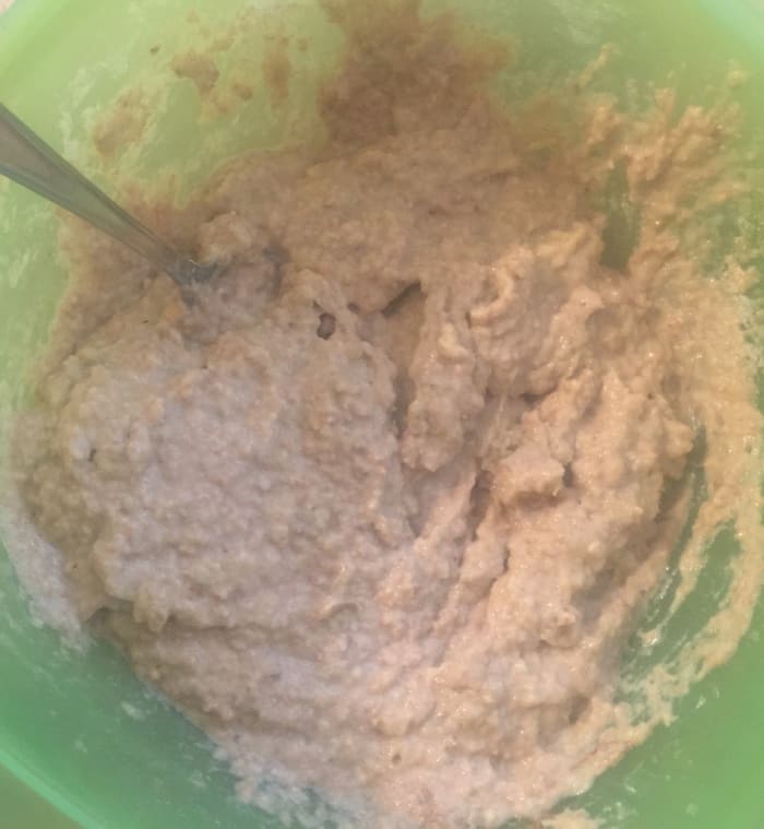 The batter has reached its final form! Time to pop it in a muffin pan and let the oven do its magic.