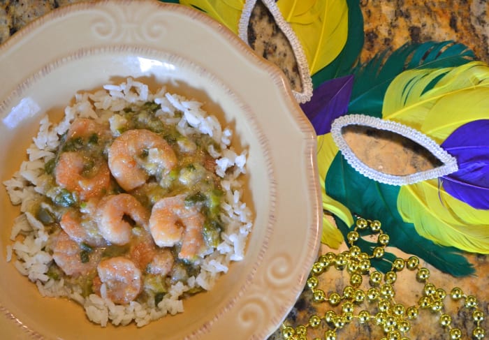 Shrimp etouffee is a rich and delicious addition to your Mardi Gras party, Superbowl Sunday feast, crawfish boil or any cozy evening at home.