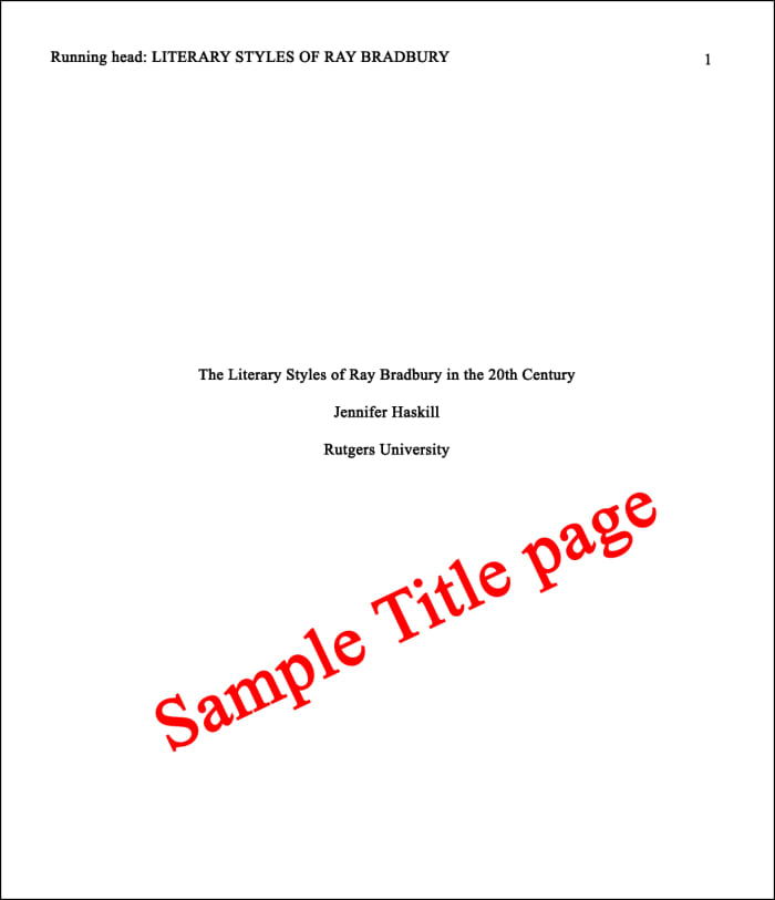 what is an essay title page