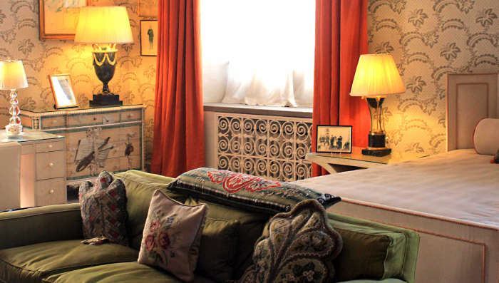 This room in the old part of the castle was once the bed chamber of Henry VIII's first wife, Catherine of Aragon. It remained as a bedroom for most of the following centuries, before becoming a sitting room during the time of Lady Bailie