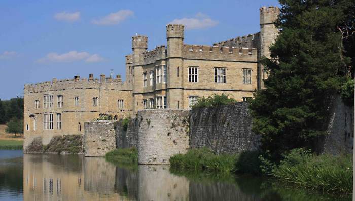 The Gloriette, the New Castle, and the perimeter wall - surrounded by the moat