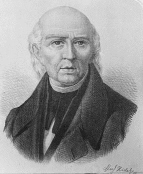 A portrait of Father Miguel Hidalgo, the revolutionary priest known as the "Washington of Mexico" who spearheaded the movement for Mexican Independence from Spanish rule