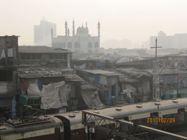 Dharavi slum in the Mumbai(Bombay) region.