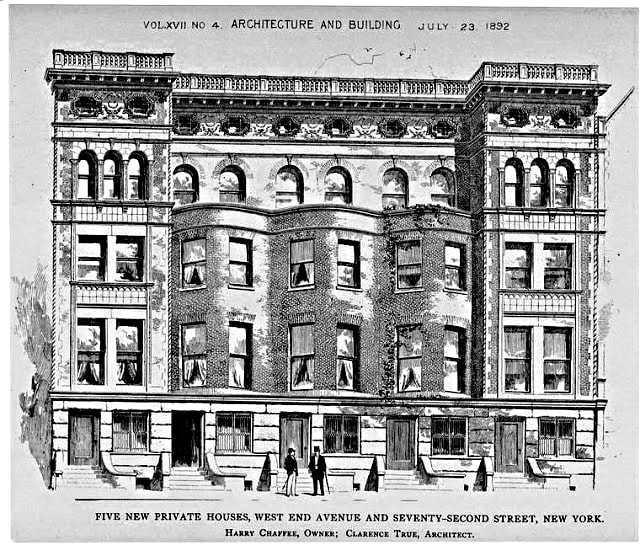 An 1892 sketch showing the original West Avenue building in all its glory before the big redevelopment, when four-fifths of the building was demolished.