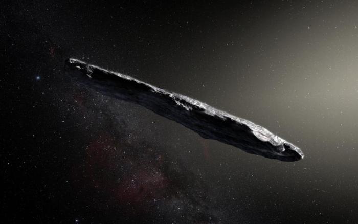 The unusual cigar shape of this asteroid had a few observers speculating about extra-terrestrial visitors, image from ESO