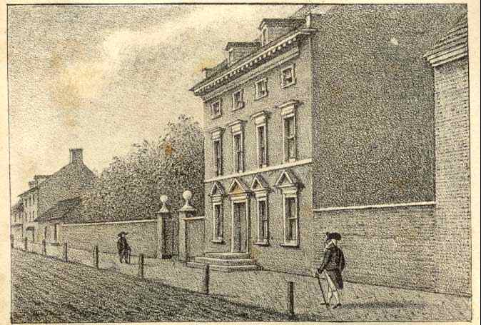 Pictured above is the presidential house in Philadelphia. When the Washingtons moved to Philadelphia in 1790, the first president and first lady brought nine slaves with them