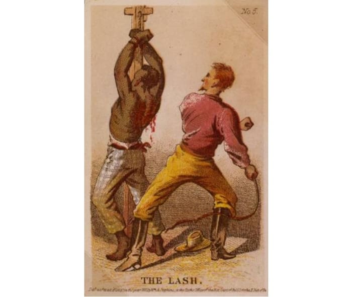 A slave being whipped