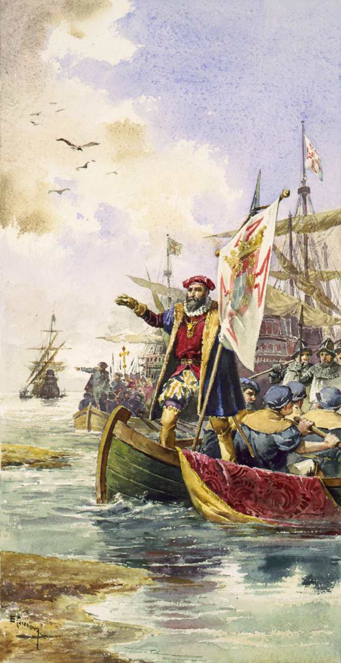Vasco da Gama lands at Calicut, May 20, 1498. This event marks the start of modern colonisation of India. The most recent and important country that imposed colonial rule on India was Great Britain.