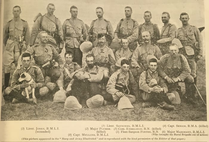 Some of the officers of the Naval Brigade before Graspan - some of them would be killed in the battle