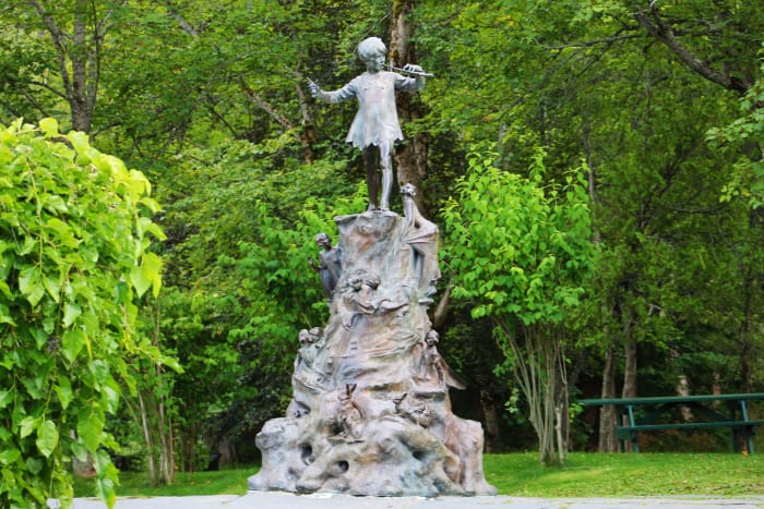 The Peter Pan Statue in Bowring Park that Sir Edgar Bowring had commissioned in memory of his granddaughter, Betty Munn, who lost her life on the Florizel.