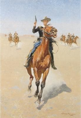 Frederic Remington, "The Trooper." Remington had a flourishing career illustrating stories of the American West for magazines.