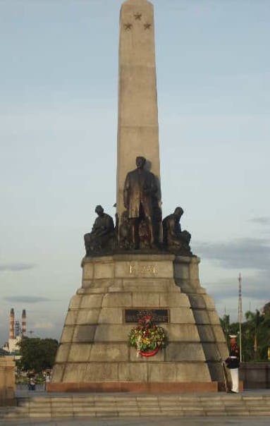 The Rizal monument was created by a Swiss sculptor named Richard Kissling. The site is guarded 24 hours a day 7 days a week by ceremonial soldiers known as Kabalyeros de Rizal.