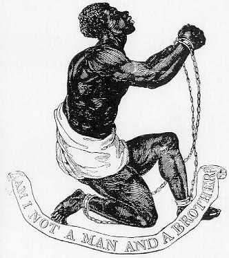 The image of the abolition movement. This medallion image, engraved by Josiah Wedgewood contains the famous words "Am I not a Man and a Brother?"