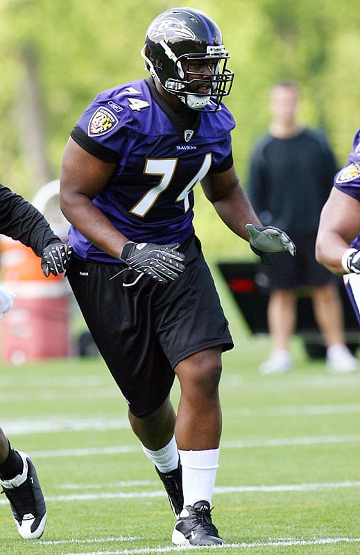 Michael in his rookie year with the Baltimore Ravens. He was a runner-up for the AP Rookie of the Year.