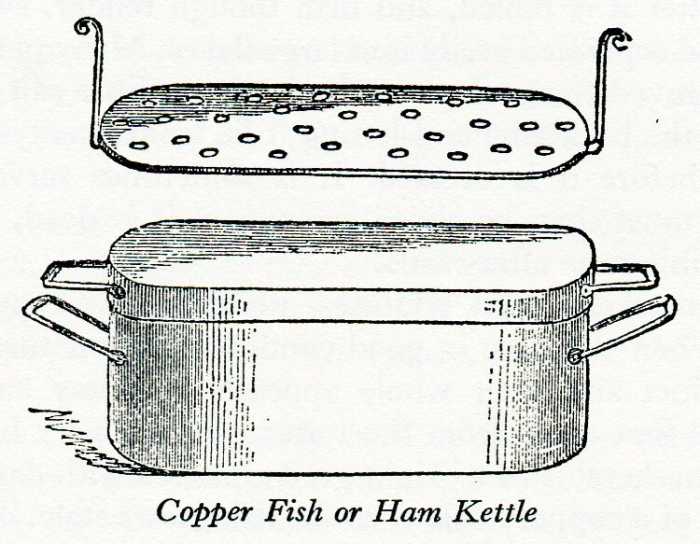 A copper fish or ham kettle from 1845