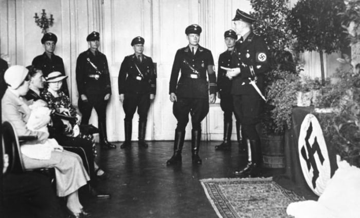 A child's Christening at a "Lebensborn e.V." maternity care home