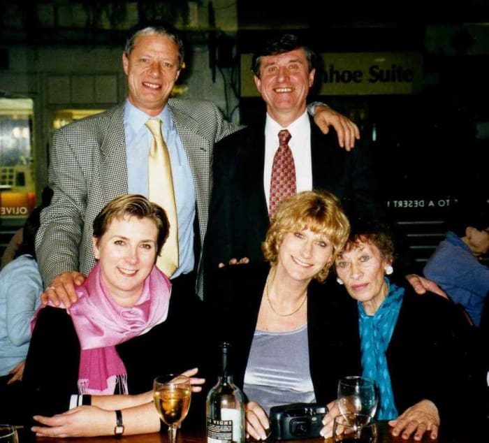 Above back, Graham and Stepan. Front from left to right, Caroline Wyatt, Diane Smith, and Lina. (Diane Smith is Graham's sister and cousin to Stepan.)