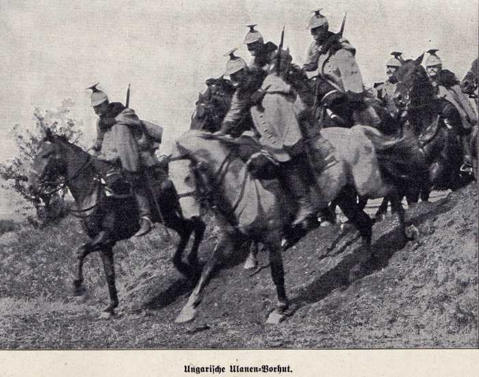 Austro-Hungarian cavalry, which had long since abandoned the lance in 1884, still preferred to charge the enemy to decide the situation with cold steel. Rifle bullets decided it instead.