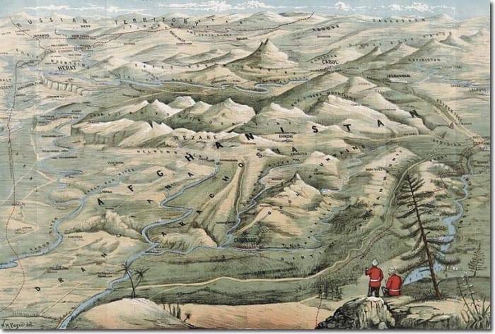 The Great Game between Russia and Britain : Britain was extremely paranoid (excessively so), about Russian forays towards India.
