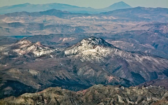 A photograph of the San Pedro Pellado composite volcano in Chile
