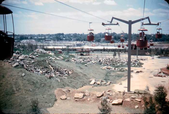 This bucket ride over a recreation of the Rocky Mountains was a direct rip off of an identical ride at Disneyland that crossed over a recreation of the Matterhorn. A lot of the attractions at Freedomland U.S.A. were similar to ones in Disneyland.