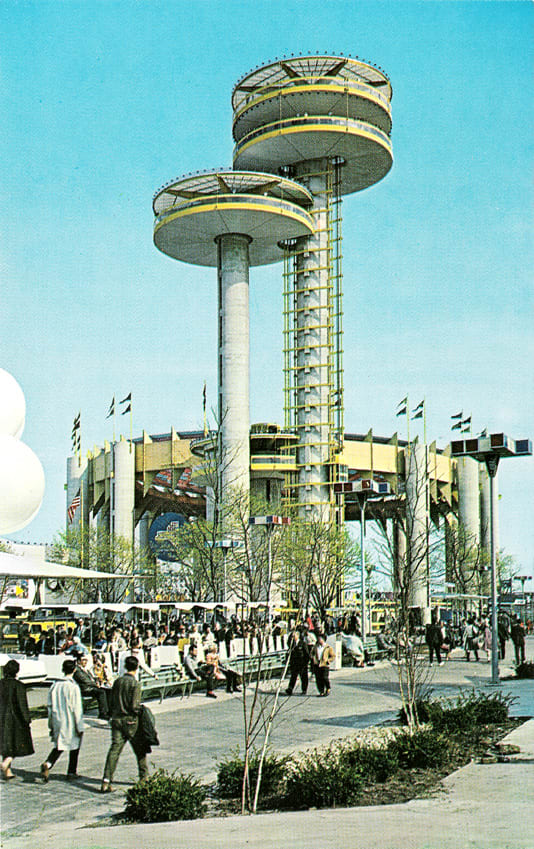 The New York Pavilion. At the time it was built it had the world's biggest stain glass ceiling, and the world's largest floor map.