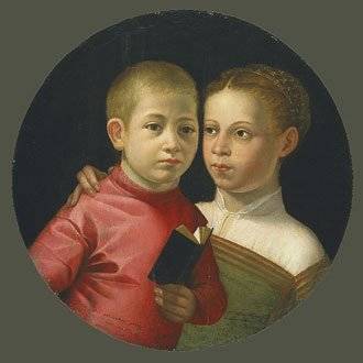 Boy and Girl of the Attavanti family (early 1580s), Oberlin College, Allen Memorial Art Museum - This portrait is one of the few known paintings of the Genoan period