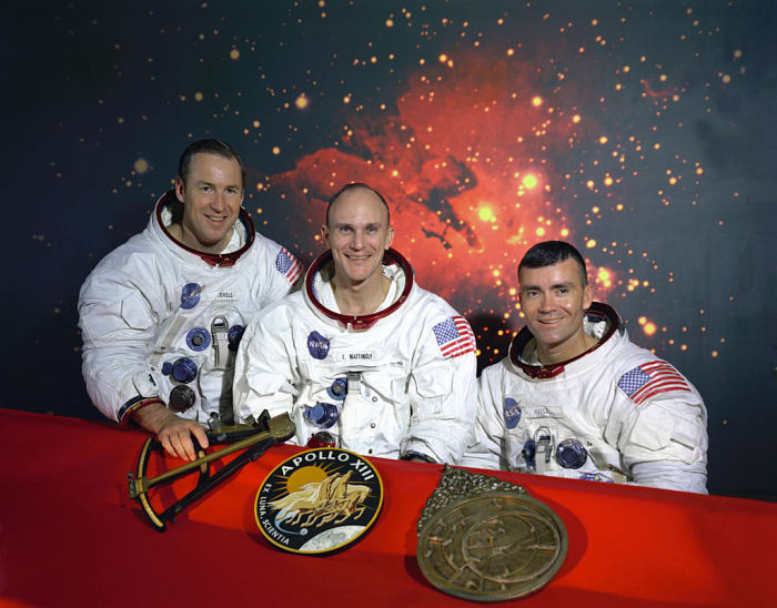 De oorspronkelijke bemanning van de Apollo 13, genoemd naar de Griekse zonnegod.