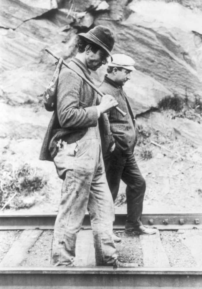 Hobos would walk miles between towns, sometimes hitching a ride on the rails, always looking for sustainable work.