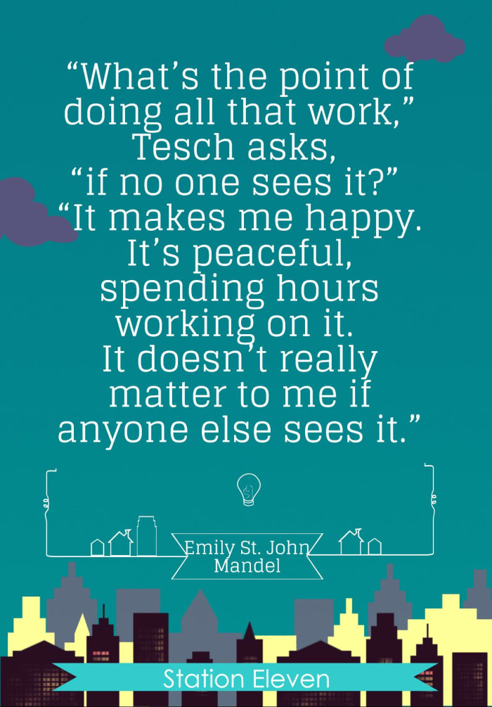“What’s the point of doing all that work,” Tesch asks, “if no one sees it?” “It makes me happy. It’s peaceful, spending hours working on it. It doesn’t really matter to me if anyone else sees it.”