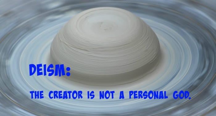 A potter's wheel is a metaphor for the deist concept of a Creator who creates the world but takes no further interest in His creation. It excludes organized religion and worship of any kind.