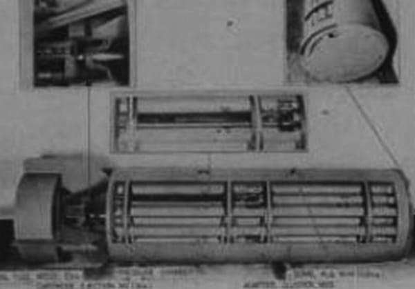 The M33 Cluster Bomb was a US 500-lb biological cluster bomb deployed in 1952. It was filled with 108 4-lb M114 biological bomblets. The M33 was very similar to British WW2 specifications.